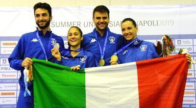 The medals of the third day dedicated to fencing